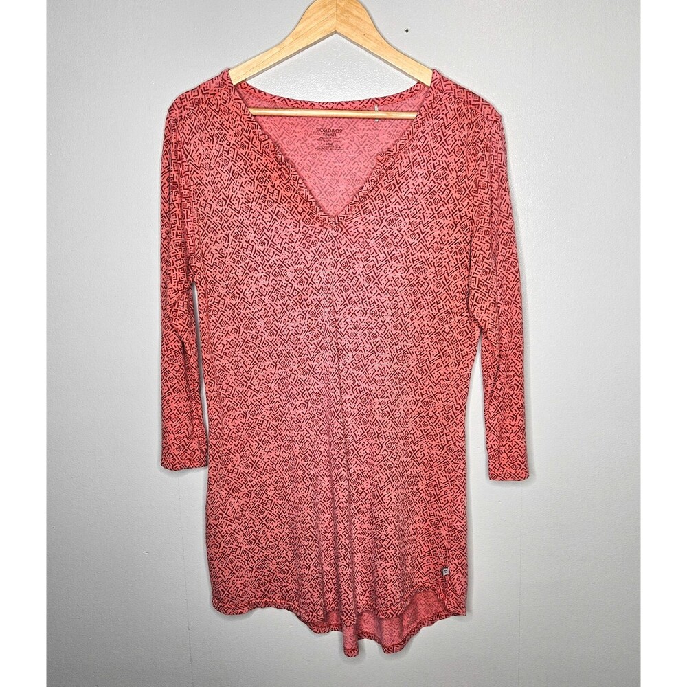Toad & Co Tamaya Dos Tunic Small Women’s 3/4 Sleeve V-Neck Organic Cotton Blend